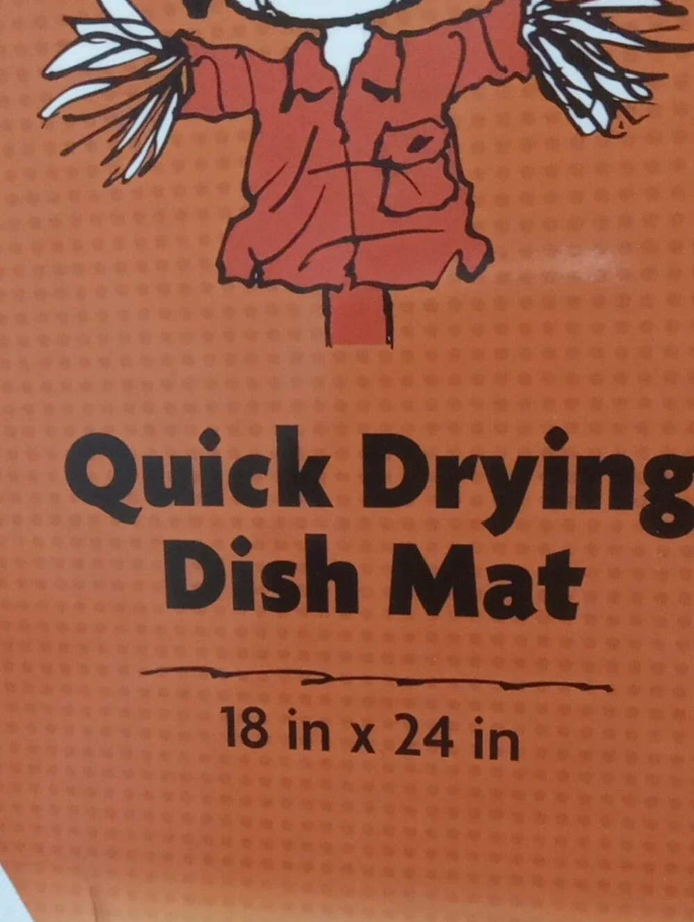 Peanuts Snoopy Fall Leaf Dish Mat in Orange and White